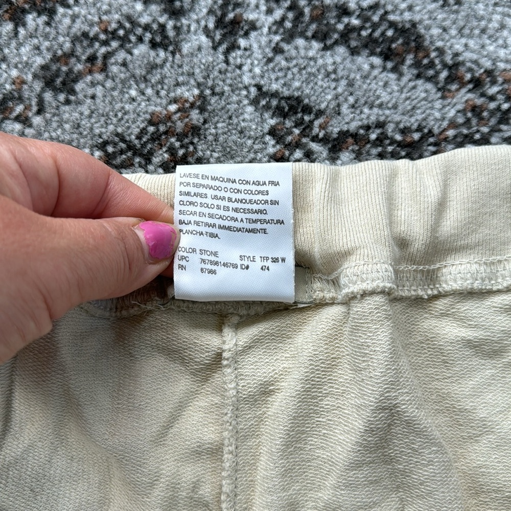 Basic Equipment Drawstring Capri Pants Khaki Large - image 6